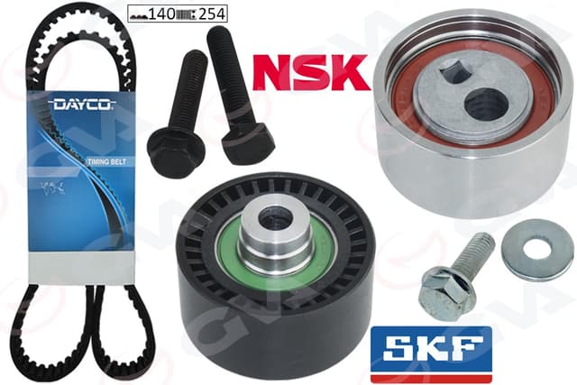 GVA EKSANTRİK GERGİ KİTİ 140x254 P206-306-PARTNER-BERLINGO-JUMPY-SCUDO-COROLLA 1.9D 98 DW8 OEM: 0831.58-0831.59-0831.N2-0831.R7 - GVA 59T4321D kodlu oto yedek parça