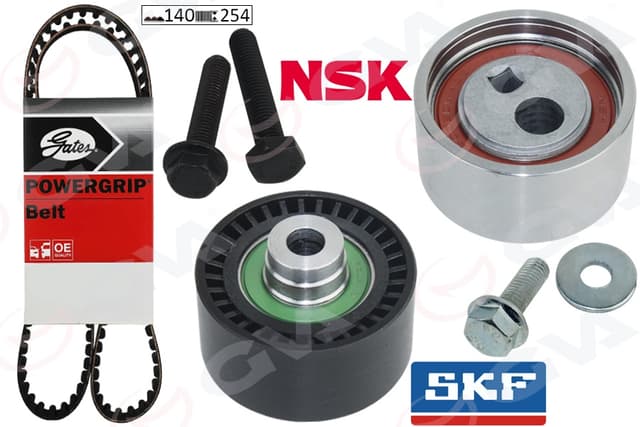 GVA EKSANTRİK GERGİ KİTİ 140x254 P206-306-PARTNER-BERLINGO-JUMPY-SCUDO-COROLLA 1.9D 98 DW8 OEM: 0831.58-0831.59-0831.N2-0831.R7 - GVA 59T4321G kodlu oto yedek parça