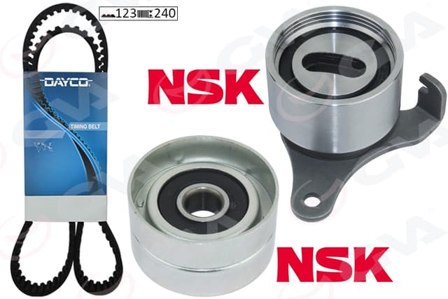 GVA TRİGER KAYIŞ SETİ EKSANTRİK SETİ TOYOTA COROLLA 1.3L 2E karbüratörlü EE90. EE100 88-98 1 KAYIŞ 2 RULMAN 123x240 OEM: 1356819025-1350310021-1350511021 - GVA 59T7118D kodlu oto yedek parça