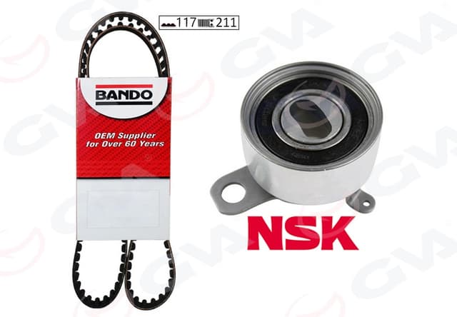 GVA TRİGER KAYIŞ SETİ EKSANTRİK SETİ TOYOTA COROLLA 1.6L 4A-FE enjeksiyonlu AE101 AE111 92-00 1 KAY IŞ 1 RULMAN 117x210 OEM: 1356809020-1356819045-1350502030 - GVA 59T7120B kodlu oto yedek parça