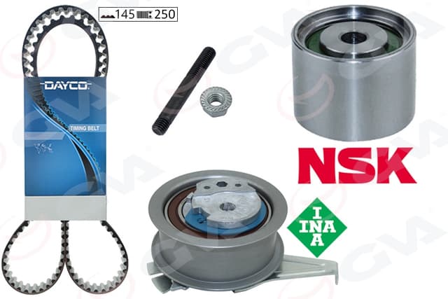 GVA EKSANTRİK GERGİ KİTİ POLO-FABIA 14 IBIZA IV 15 A1 14 CUSA-CUSB-CYZA-CYZB OEM: 04L109119D-04B109244B-04L109243G - GVA 59T7505D kodlu oto yedek parça