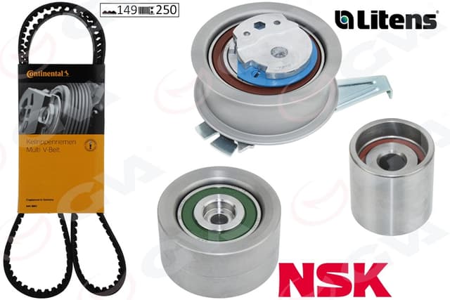 GVA EKSANTRIK GERGİ KİTİ CADDY-PASSAT-LEON-SUPERB-KODIAQ-A4-A5-A6 2.0 TDI 2016 05L198119A-05L109243-05L109119A OEM: 05L198119A-05L109243-05L109119A - GVA 59T7562C kodlu oto yedek parça