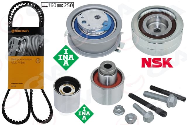 GVA TRİGER SETİ CRAFTER-T6-A3-JETTA-CADDY-POLO-PASSAT 1.6-2.0 TDI CAYB/C/D-CAAB/C-CKUB-CFFB-CFWA-CAGA OEM: 03L198119A-03L198119B-03L198119C - GVA 59T7577C kodlu oto yedek parça