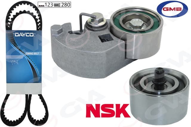 GVA EKSANTRİK GERGİ KİT 123x280 ACCENT 02-05 -GETZ 1.5CRDI-ELANTRA 01-06 -İ30 2.0CRDI K015579XS 2481027000-2481027250 OEM: 2481027000-2481027250 - GVA 59T9120 kodlu oto yedek parça