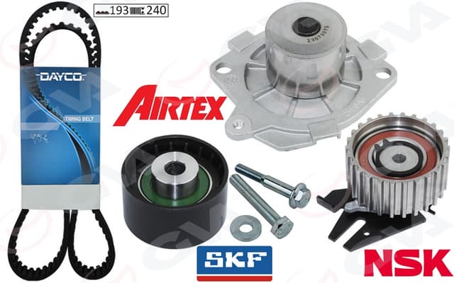 GVA DEVİRDAİMLİ EKSANTRİK GERGİ KİTİ 193x240 DOBLO 01 BRAVA-BRAVO- 96-01 -PALIO 00- MAREA 96- 1.9TD OEM: 7778565-55215666-46457742 - GVA 59WPK2914D kodlu oto yedek parça