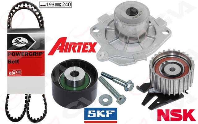 GVA DEVİRDAİMLİ EKSANTRİK GERGİ KİTİ 193x240 DOBLO 01 BRAVA-BRAVO- 96-01 -PALIO 00- MAREA 96- 1.9TD OEM: 7778565-55215666-46457742 - GVA 59WPK2914G kodlu oto yedek parça