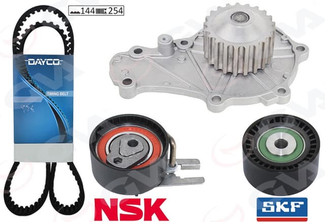 GVA EKSANTRİK GERGİ KİTİ DEVİRDAİM 144 DİŞ EURO4 P206-P307-C1-C2-C3-BIPPER -NEMO-XSARA 1.4 HDİ FIEST A FUSION 02>08 1.4 TDCI 2S6Q8A615AB-2S6Q8591BA OEM: 2S6Q8B596AB-1609524980-0831.T3 - GVA 59WPK4312D kodlu oto yedek parça