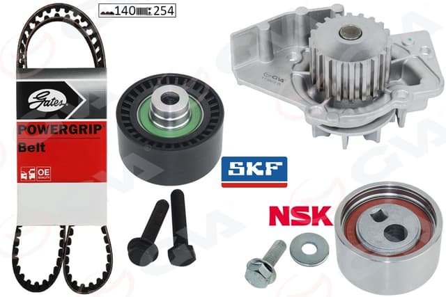 GVA DEVİRDAİMLİ EKSANTRİK GERGİ KİTİ 140x254 P206-306-PARTNER-BERLINGO-JUMPY-SCUDO-COROLLA 1.9D 98 DW8 OEM: 0831.58-0831.59-0831.N2-0831.R7 - GVA 59WPK4321G kodlu oto yedek parça