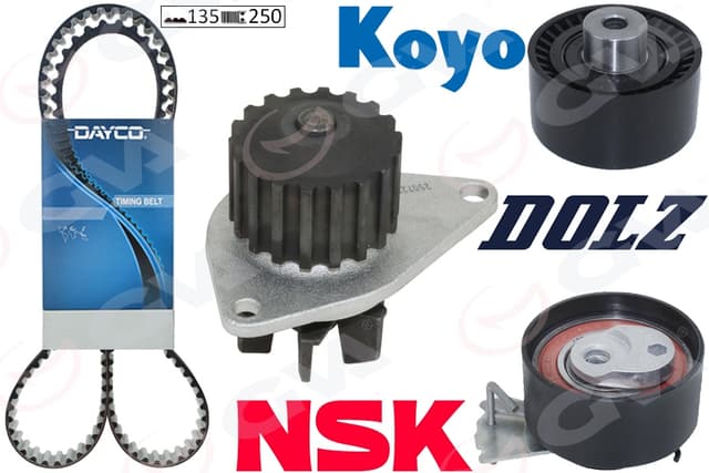 GVA DEVİRDAİMLİ EKSANTRİK GERGİ KİTİ 135x254 P206-207-307-1007-C2-C3-C4 1.4 16V KFU ET3J4 0831.L5-0831.L4-0831.V0 OEM: 0831.L5-0831.L4-0831.V0 - GVA 59WPK4322 kodlu oto yedek parça