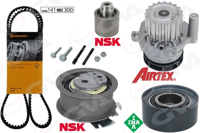 GVA DEVİRDAİMLİ EKSANTRİK GERGİ KİTİ PASSAT-JETTA-GOLF5-OCTAVIA-A3-A6 2.0TDI 04-06 BKP-BKD-BRE-BLB-BMR 03G198119-03G198119B-03G198119D OEM: 03G198119-03G198119B-03G198119D - GVA 59WPK7526 kodlu oto yedek parça