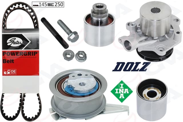 GVA DEVİRDAİMLİ TRİGER SETİ GOLF7-A3-LEON-PASSAT-TİGUAN 1.6-2.0 TDİ 13> CLHA/B-DCXA-CRLB-CUVC-CRKA-CRKB- OEM: 04L198119B-04L198119A-04L121011E - GVA 59WPK7560G kodlu oto yedek parça