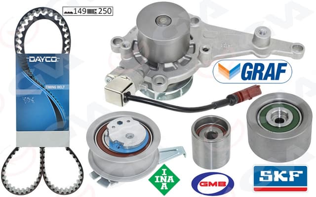 GVA DEVİRDAİM EKSANTRIK GERGİ KITI CADDY-PASSAT-LEON-SUPERB-KODIAQ-A4-A5-A6 2.0 TDI 2016 DTUA-DSUD-DTRB-DTRD-DEZE-DTNA 05L121011-05L121011C-05L121011D OEM: 05L121011-05L121011C-05L121011D - GVA 59WPK7562D kodlu oto yedek parça