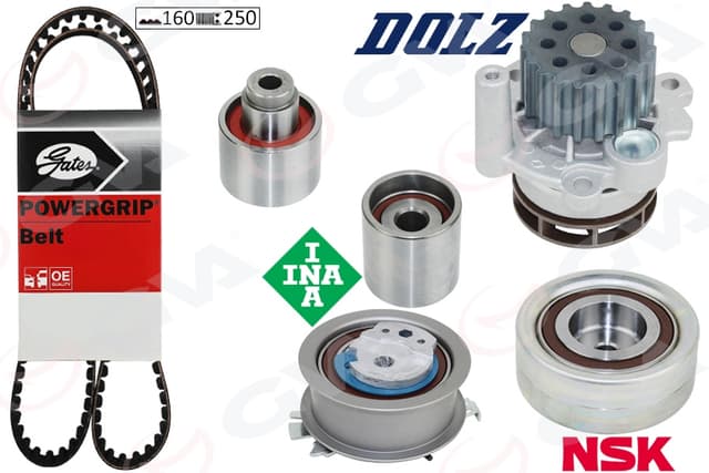 GVA DEVİRDAİMLİ TRİGER SETİ 160x250 CRAFTER-T6-A3-JETTA-CADDY-POLO-PASSAT 1.6-2.0 TDI 03L198119A-03L198119B-03L198119C OEM: 03L198119A-03L198119B-03L198119C - GVA 59WPK7577G kodlu oto yedek parça