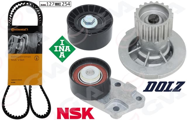 GVA DEVİRDAİMLİ EKSANTRİK GERGİ KİTİ 127x254 CHEVROLET-DAEWOO AVEO-CRUZE-KALOS-LACETTI-NUBIRA 1.4-1.4-1.6 05- OEM: 96103222-96350526 - GVA 59WPK9930C kodlu oto yedek parça