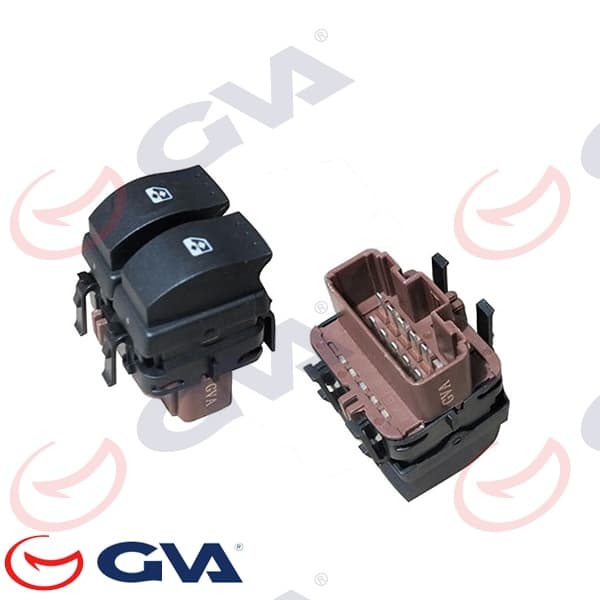 GVA CAM AÇMA ANAHTARI ÖN SOL MEGANE II LM-- ÇİFTLİ 10 FİŞ-ÇİFTLİ OEM: 8200315040-8200108272 - GVA 8011008 kodlu oto yedek parça