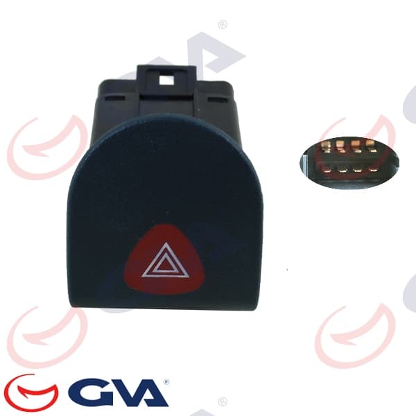 GVA DÖRTLÜ FLAŞÖR ANAHTARI RENAULT KANGOO 01 OEM: 7700308821-8200090307-8200523539 - GVA 8016020 kodlu oto yedek parça