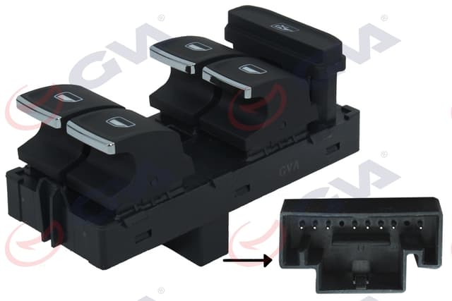 GVA CAM AÇMA ANAHTARI GOLF7-LEON DÖRTLÜ-NİKELAJLI OEM: 5G0959857E-5G0959857C - GVA 8075066 kodlu oto yedek parça