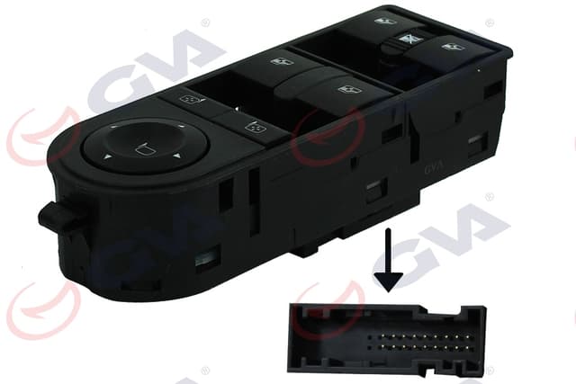 GVA CAM AÇMA KAPAMA ANAHTARI SOL ASTRA H-ZAFİRA B DÖRTLÜ ÇERÇEVELİ DİKİZ AYNA KONT. OEM: 13228699-13215153-6240447 - GVA 8090110 kodlu oto yedek parça
