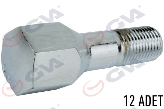 GVA BİJON CIVATASI FIAT TOFAŞ KISA AA19 - M12 x 1.25 x 18 Kısa Galvaniz PAKET 20 OEM: 4357962K - GVA 8820112 kodlu oto yedek parça