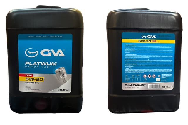 GVA MOTOR YAĞI 5W30 10.5 LT PLATINUM PARTİKÜLLÜ-DPF TAM SENTETİK API SN/CF 5W30 OEM: 5W30 - GVA 9920159 kodlu oto yedek parça
