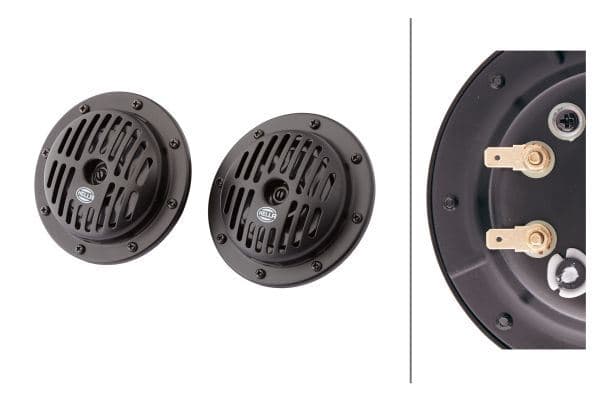 HELLA KORNA 12V SÜPER TON SET KORNA 310-380 hz 191951113-1H0951213 OEM: 191951113-1H0951213 - HELLA 3CB004811042 kodlu oto yedek parça