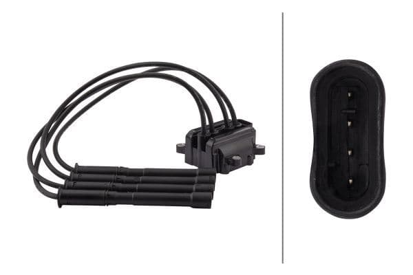 HELLA ATEŞLEME BOBİNİ BOBİN KABLOLU CLIO II-III-KNG-MODUS-TWNG 1.2 16V OEM: 8200360911-8200702693 - HELLA 5DA358000581 kodlu oto yedek parça