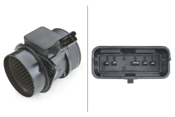 HELLA HAVA KÜTLE ÖLÇER DEBİMETRE PARTNER-BERLINGO-P307-SCUDO-P406 DW10TD 2.0HDI 8V PARTNER II- BERLINGO II - EXPERT-JUMPY-SCUDO DW8B OEM: 1920.7S-9629471080-1380067G00 - HELLA 8ET009142101 kodlu oto yedek parça