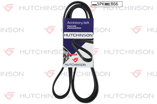 HUTCHINSON KANALLI KAYIS CHEVROLET-DAEWOO-FORD-HONDA-LANDROVER-MITSUBISHI-RENAULT-SUBARU-TOYOTA OEM: 96144932-809218420 - HUTCHINSON 5PK866 kodlu oto yedek parça