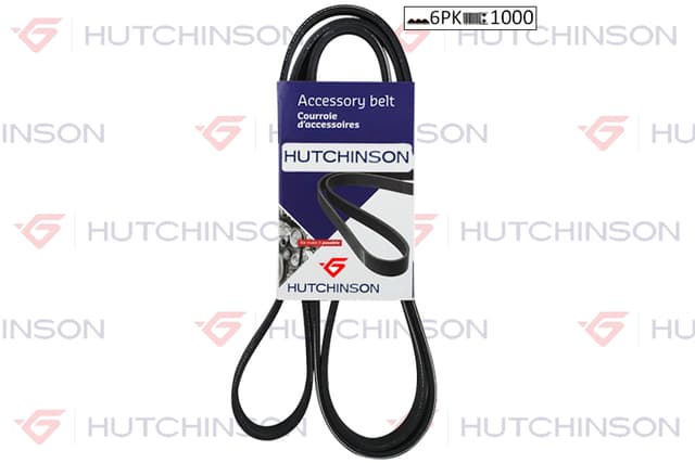 HUTCHINSON 1000 K 6 KANALLI KAYIŞ P307 2.0 16V 01-09 -P407 1.8 2.0 16V 04 C4-C5 1.8 2.0 16V 04-08 -FERRARI 5750.XG-5750.QP OEM: 5750.XG-5750.QP - HUTCHINSON 6PK1000 kodlu oto yedek parça