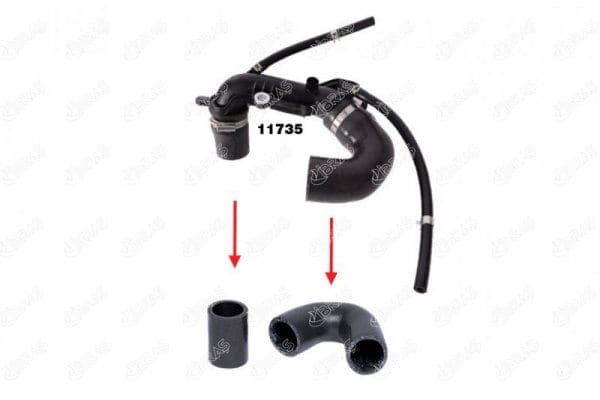 IBRAS TURBO BORUSU HORTUMU KNG II-III-CLIO II-III-LOGAN 1.5DCI YM 05 K9K 3 KAT POLYESTER KULLANILIMIŞ 8200770644-8200248529-8200248814 OEM: 8200770644-8200248529-8200248814 - IBRAS 11758 kodlu oto yedek parça