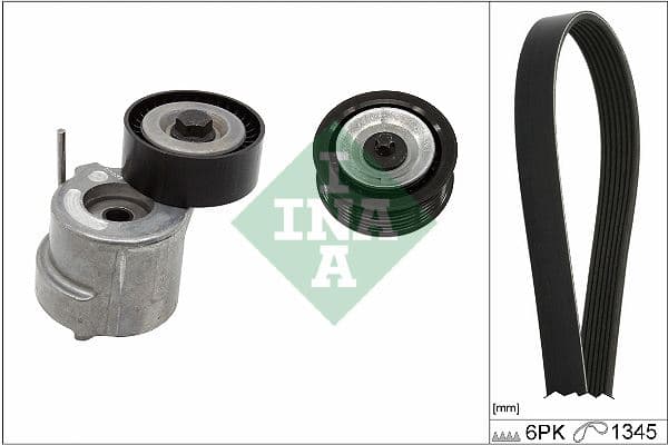 INA V KAYIŞ SETİ FIAT EGEA 15 500L 14 ALFA ROMEO GIULIETTA 14 1.6D MTJ 6PK 1345 55251324 OEM: 55251324 - INA 529045910 kodlu oto yedek parça