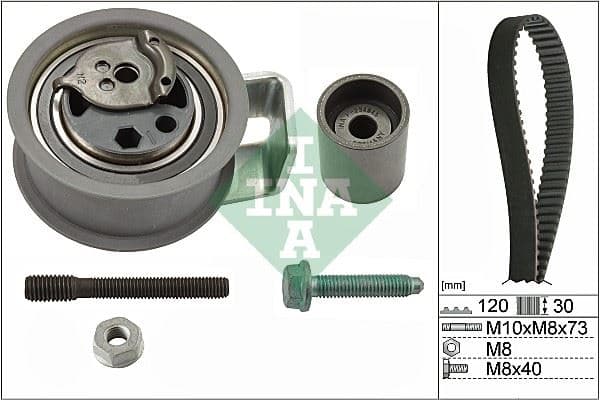 INA TRİGER SETİ 120x30 BORA-PASSAT-POLO-A4 1999-2001 1.4-1.9 TDI AVF-AMF-AUY-AXR OEM: 038198119 - INA 530009110 kodlu oto yedek parça