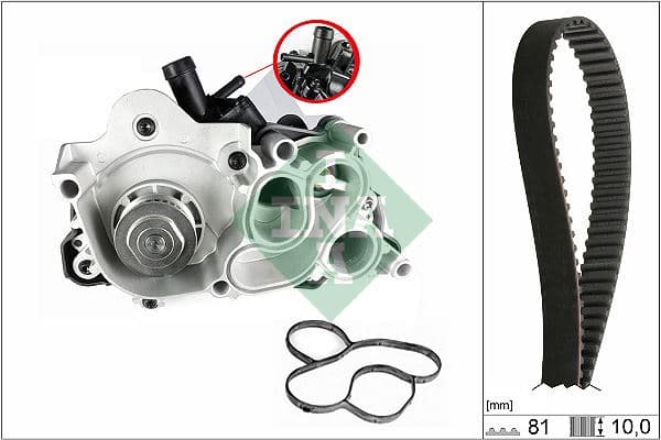 INA TRİGER KAYIŞI SU POMPASI VW CADDY-GOLF VII 1.2 TSI 15 > POLO 1.2 14 > AUDI A3 1.2 TFSI 13 > OEM: 04C121605-04E121121A-04E121600AL - INA 530074330 kodlu oto yedek parça