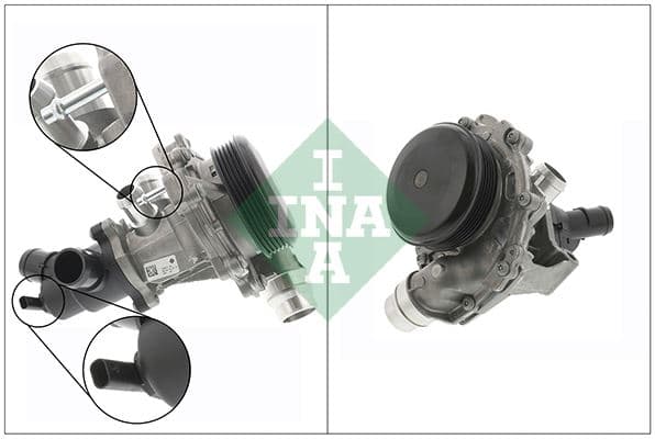 INA DEVIRDAIM POMPASI MERCEDES OM651 W176 W246 C117 X156 TERMOSTATLI A6512000501-A6512000715 OEM: A6512000501-A6512000715 - INA 538073110 kodlu oto yedek parça