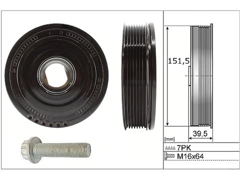 INA KRANK KASNAĞI RENAULT TRAFIC III 15 MEGANE IV 15 TALISMAN 15 SC NIC IV 15 OPEL VIVARO B 15 1.6dCi R9M 7 KANAL 123032762R-4423032 OEM: 123032762R-4423032 - INA 544017720 kodlu oto yedek parça