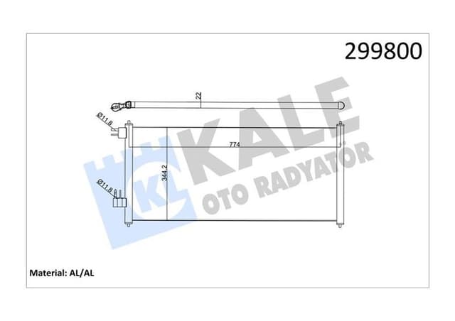KALE KLIMA RADYATÖRÜ CONNECT 02 14 1.8 TDCI 75-90-110PS 2T1H19710AC-4488406-2T1H19710AB OEM: 2T1H19710AC-4488406-2T1H19710AB - KALE 020ABC040 kodlu oto yedek parça