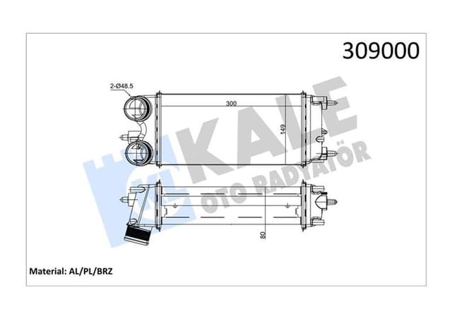 KALE TURBO INTERCOLL RADYATORU TRANSIT COURIER FIESTA VI 08 B MAX ECOSPORT 13 1.5TDCI 1.6TDCI AV219L440AB AC FT766K775BA 188281 OEM: AV219L440AB AC FT766K775BA 188281 - KALE 020CAC120 kodlu oto yedek parça