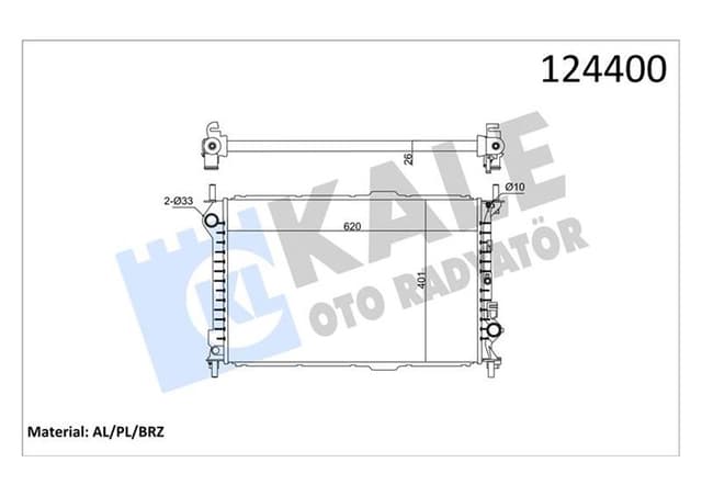 KALE MOTOR SU RADYATORU CONNECT 1.8TDCI 75 90PS 03 09 KLIMASIZ 1365996-2T148005AD-2T148005CC OEM: 1365996-2T148005AD-2T148005CC - KALE 0223281AB kodlu oto yedek parça