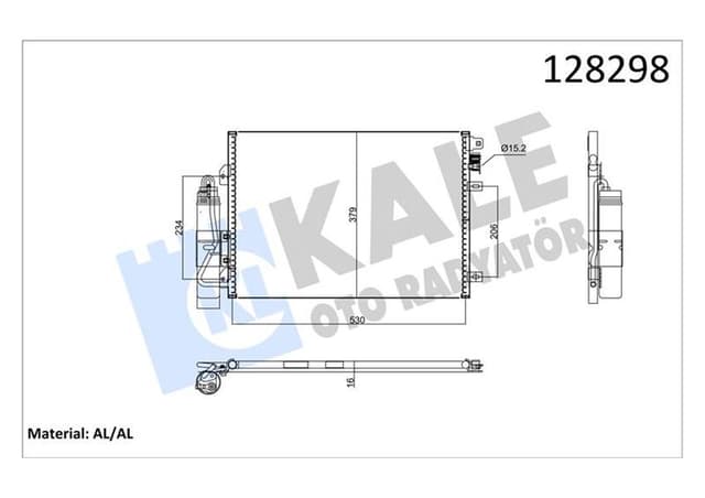 KALE KLİMA KONDENSERİ KURUTUCU İLE CLIO II-KNG 97-01 1-2-1.4-1.5DCI-1.6-1.9 514x376x16 8200106950-8200757789-7700428083 OEM: 8200106950-8200757789-7700428083 - KALE 050ABC030 kodlu oto yedek parça