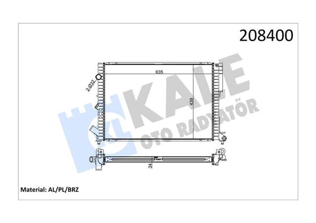 KALE RADYATÖR LGN 1.8-2.0 16V-2.2 D ESPACE III 2.0 AC MEK OTOM 1 SIRA PA SİSTEM 635x441x47 7701044076-7701038219-7701043411 OEM: 7701044076-7701038219-7701043411 - KALE 0529291AB kodlu oto yedek parça
