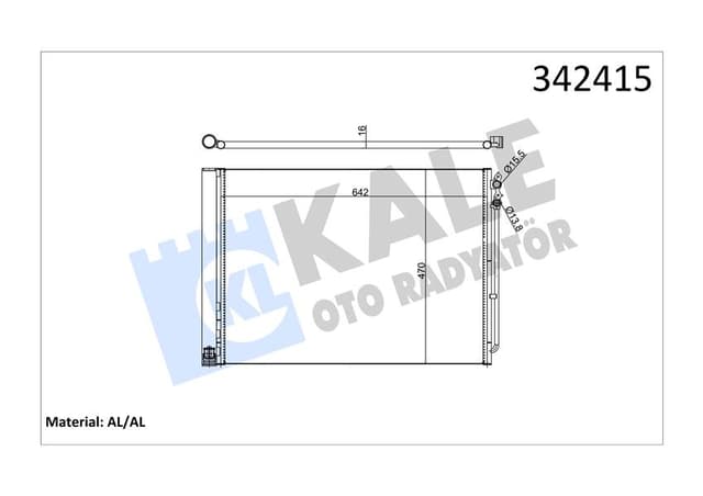 KALE KLIMA RADYATORU BMW F10 F01 N47 N57 B47 B57 64549248173-64509149395 OEM: 64549248173-64509149395 - KALE 342415 kodlu oto yedek parça