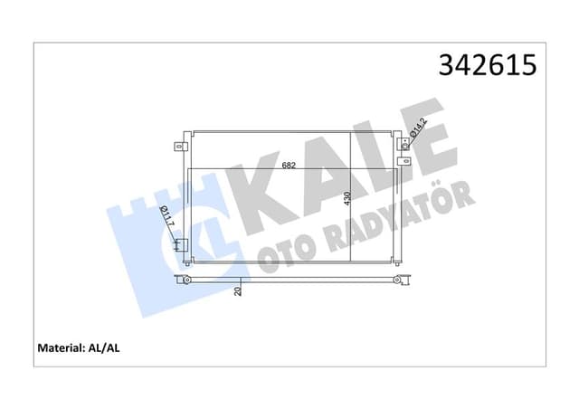 KALE KLIMA RADYATORU AJ-V6 FB AJ-V8 AJ8FT S-TYPE II X200 1999 2007 XR854219-XR87068 OEM: XR854219-XR87068 - KALE 342615 kodlu oto yedek parça
