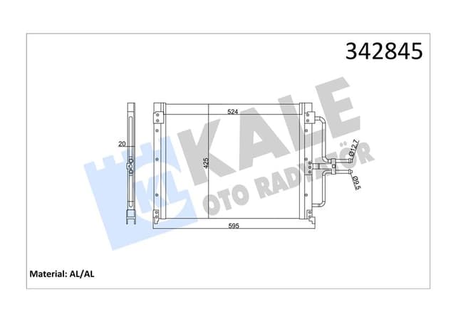KALE KLİMA KONDENSERİ LAGUNA I-GRANDTOUR AL-AL 7701038395-7701038227 OEM: 7701038395-7701038227 - KALE 342845 kodlu oto yedek parça