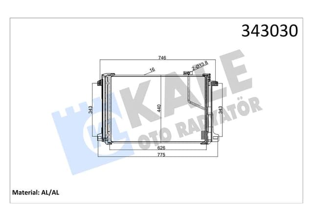 KALE KLIMA RADYATORU MERCEDES W204 S204 C204 C218 W212 A207 C207 X204 A2045000654 OEM: A2045000654 - KALE 343030 kodlu oto yedek parça