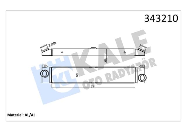 KALE TURBO RADYATÖRÜ INTERCOOLER DUCATO-BOXER-JUMPER 2.2-2.3-3.0 D 06 740x127x50 1340763080-0384.K1 OEM: 1340763080-0384.K1 - KALE 343210 kodlu oto yedek parça