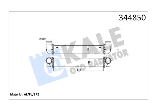 KALE TURBO RATURBO RADYATORU BMW E39 M47 M57 17512247359 OEM: 17512247359 - KALE 344850 kodlu oto yedek parça