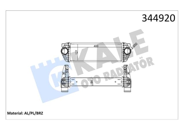 KALE TURBO INTERCOLL RADYATORU TRANSİT CONNECT TC7 06 14 1.8DI 1.8 TDCI AL PL SYSTEM 7T169L440AC-4999282-7T169L440AE OEM: 7T169L440AC-4999282-7T169L440AE - KALE 344920 kodlu oto yedek parça