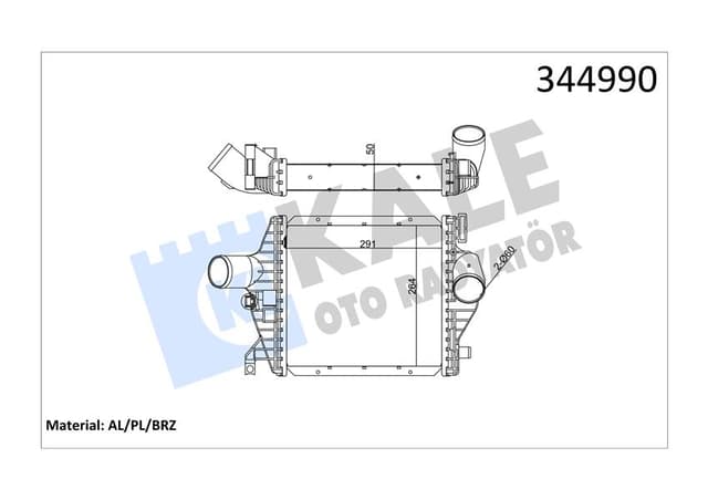 KALE TURBOSARJ RADYATORU MERCEDES VITO W638 97 03 A6385012301 OEM: A6385012301 - KALE 344990 kodlu oto yedek parça