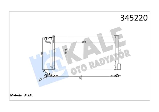 KALE KLIMA RADYATORU KONDANSER FOCUS III 1.6TI 16V 11 C MAX GRAND C MAX 1.6TI 16V 1 BENZINLI AV6119710AC-AV6119710AB-1684204 OEM: AV6119710AC-AV6119710AB-1684204 - KALE 345220 kodlu oto yedek parça