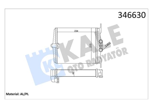 KALE KALORIFER RADYATORU MERCEDES S-CLASS W140 SASI NO: A133638 A1408300761 OEM: A1408300761 - KALE 346630 kodlu oto yedek parça